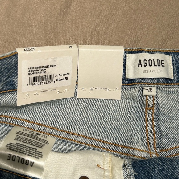 Agolde Criss Cross Shorts size 28 - Picture 3 of 5